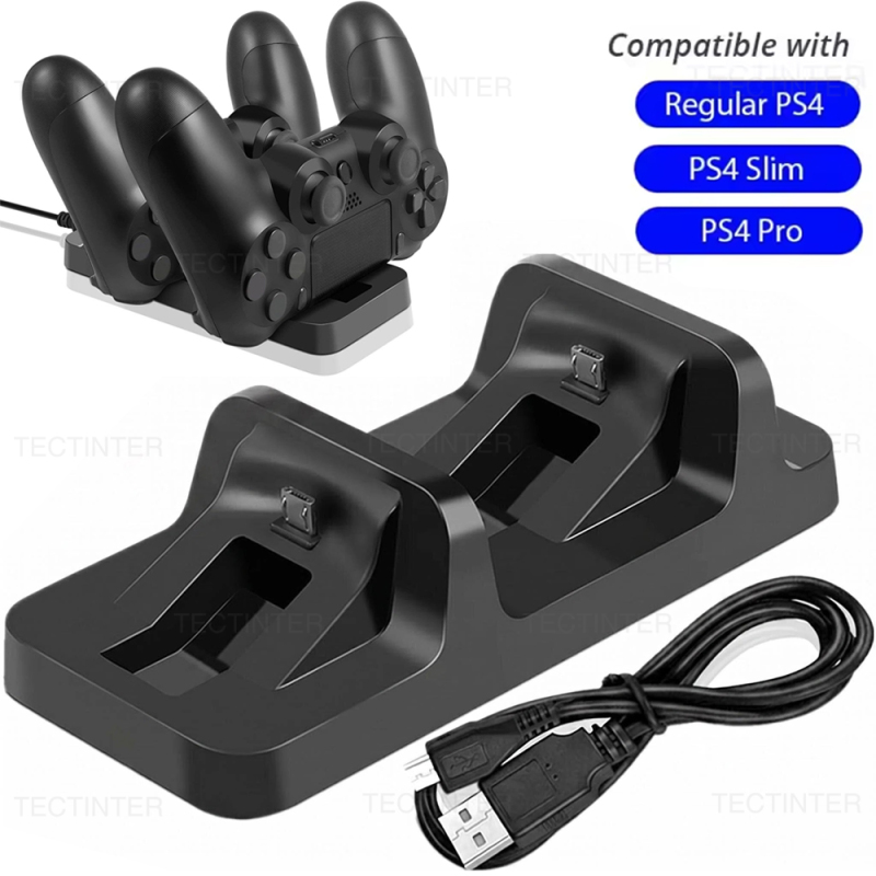 Esports Gaming Station - PS4 컨트롤러용 듀얼 충전기 도킹 스테이션,