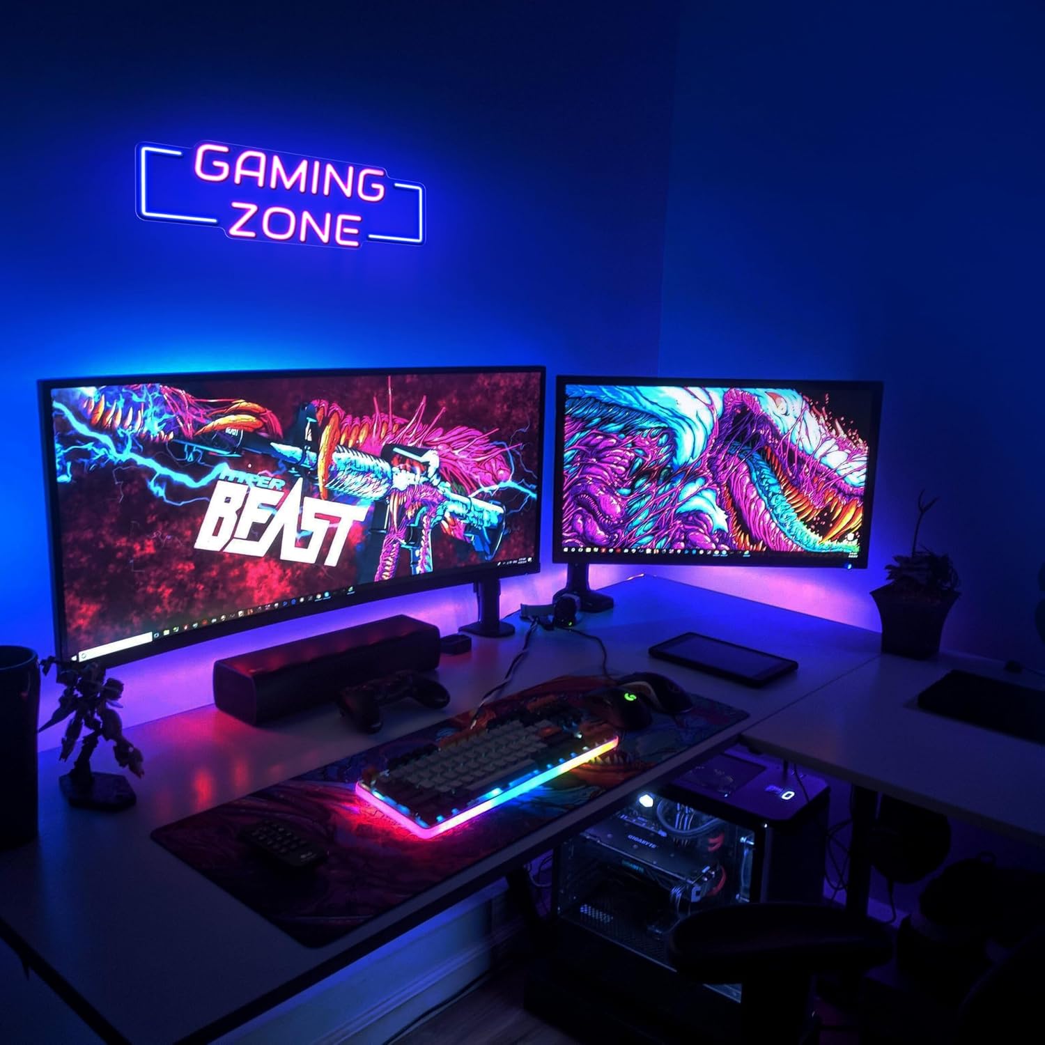 게이밍 존 네온사인 USB LED 네온 조명 벽 장식  - Esports Gaming Zone 리뷰 및 가격