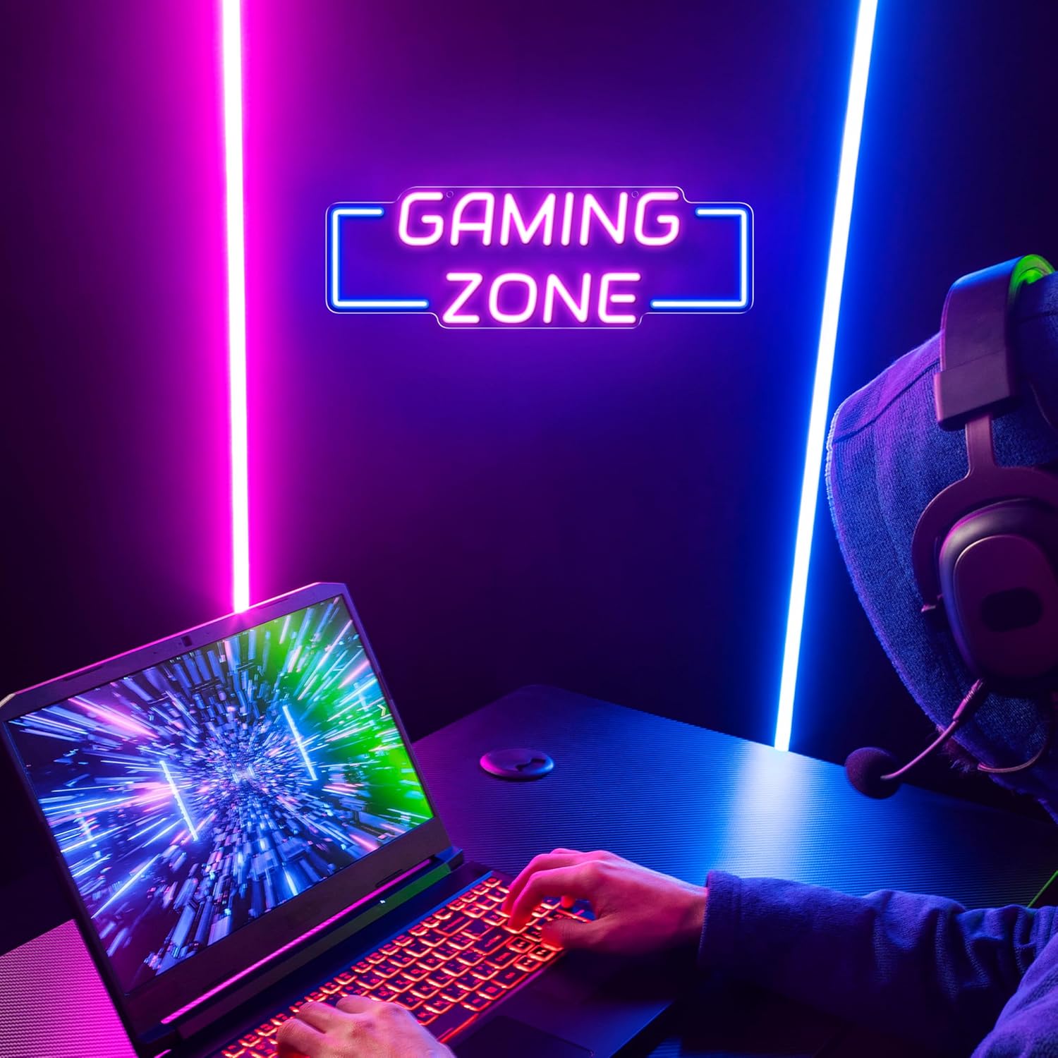 게이밍 존 네온사인 USB LED 네온 조명 벽 장식  - Esports Gaming Zone 리뷰 및 가격