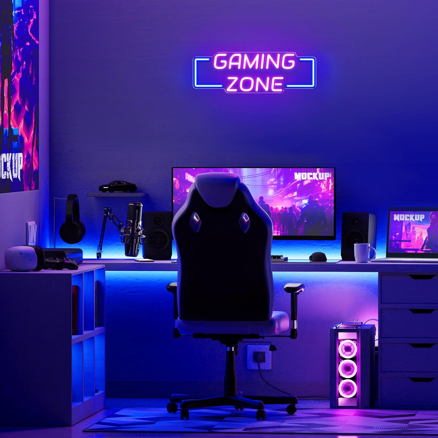 게이밍 존 네온사인 USB LED 네온 조명 벽 장식  - Esports Gaming Zone 리뷰 및 가격