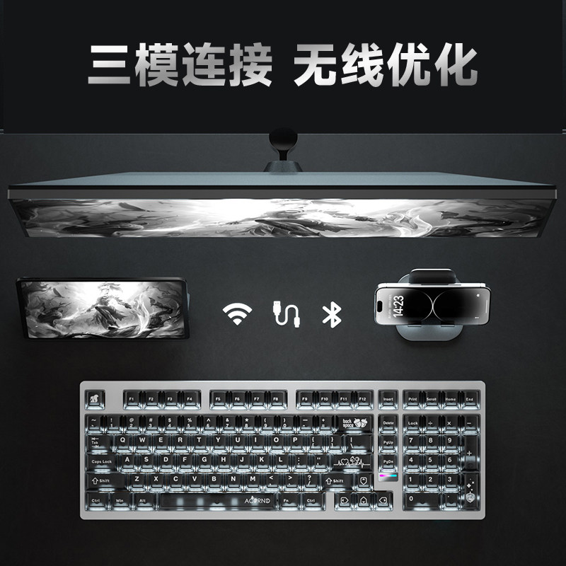 Weika Max102 알루미늄 케이스 무선 기계식 키 - Esports Gaming Keyboard 리뷰 및 가격