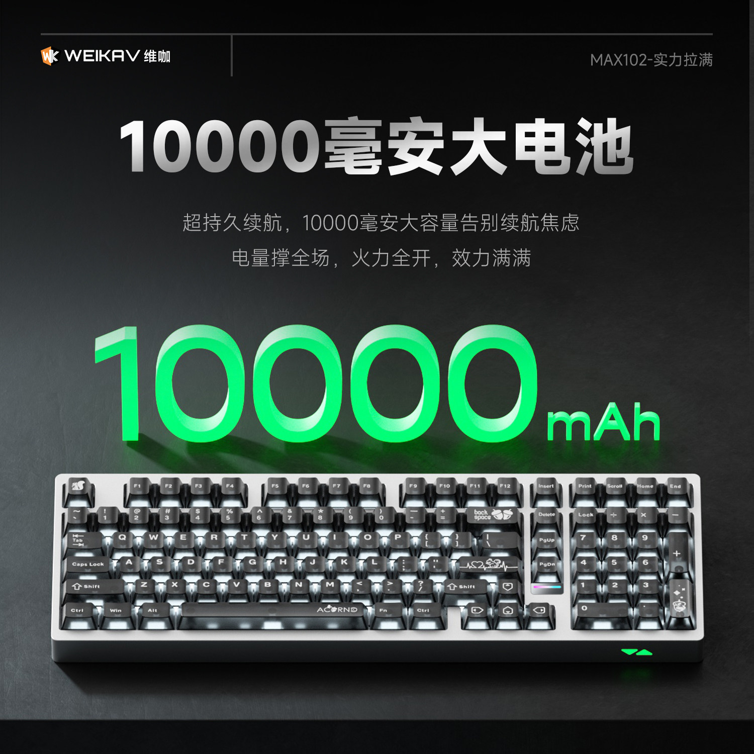 Weika Max102 알루미늄 케이스 무선 기계식 키 - Esports Gaming Keyboard 리뷰 및 가격